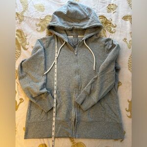 GAP - Vintage Soft Classic Full-Zip Hoodie - Gray - Size L